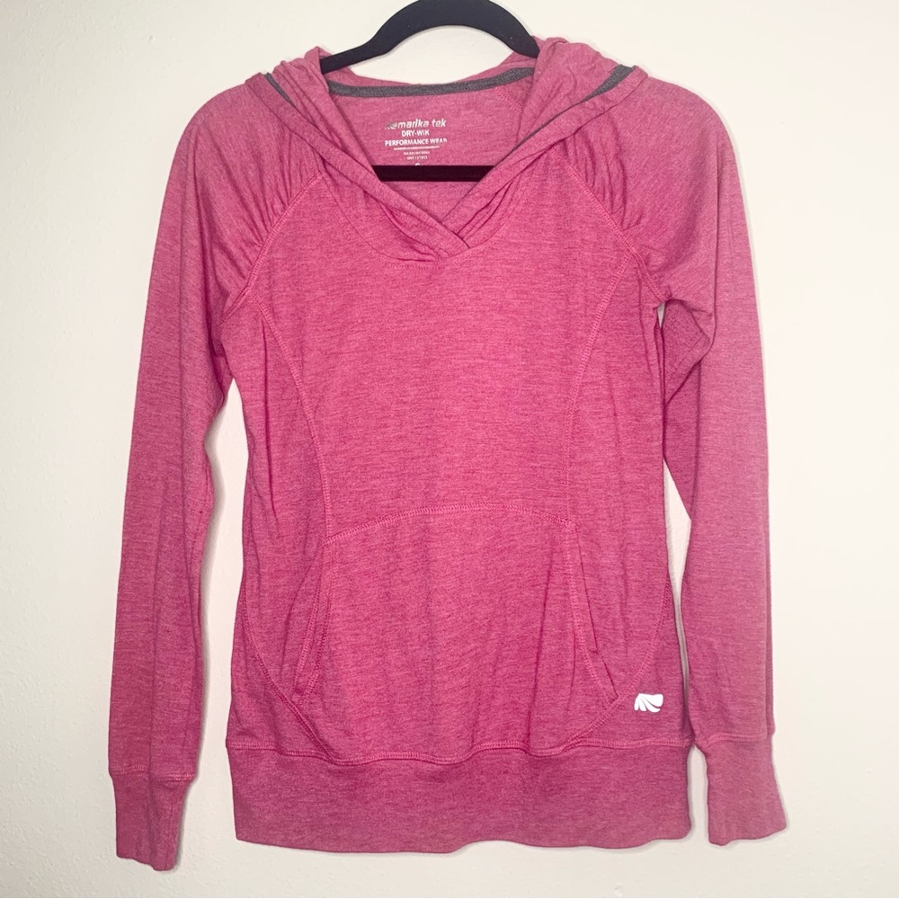 Marika Tek | Dry-Wik Long Sleeve Hooded Fitness Top - Small